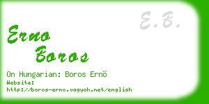 erno boros business card