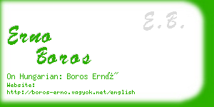 erno boros business card